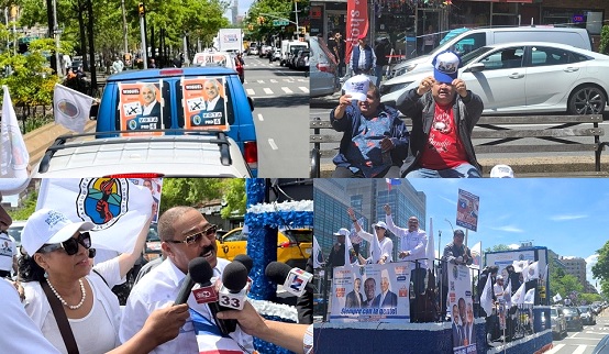 PRD y sus diputados cierran campaña en NY con cientos de vehículos; Polanco el más vitoreado