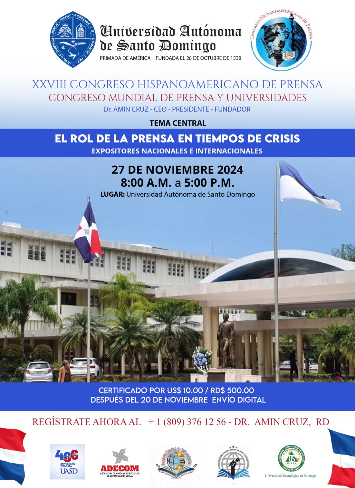 Santo Domingo RD, se prepara para reunir y unificar lazos con profesionales de la comunicación y del periodismo