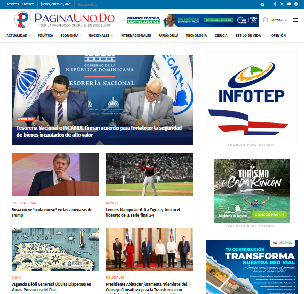 Tesorería Nacional e INCABIDE firman acuerdo