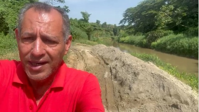Los Peregrinos denuncian extracción de arena en río próximo al centro de corrección La Isleta, en Moca.