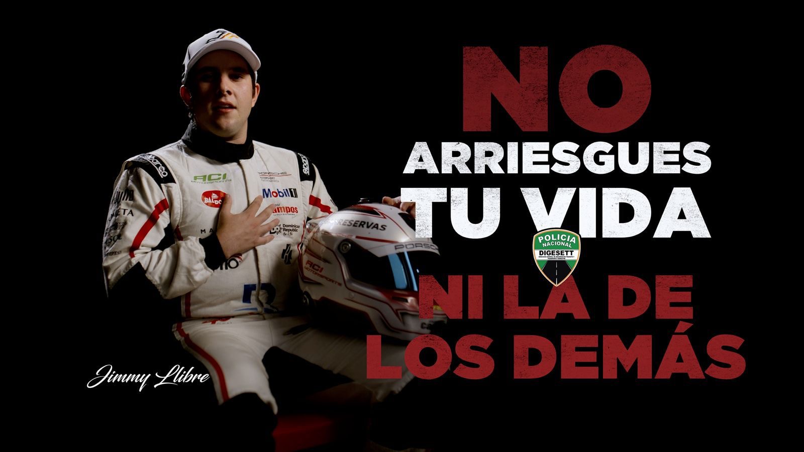 DIGESETT presenta segundo video que alerta sobre el exceso de velocidad junto al piloto profesional dominicano de automovilismo