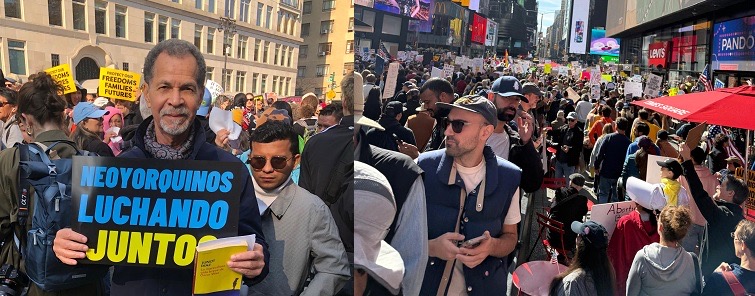 Cientos dominicanos participan multitudinaria manifestación en NY contra «No queremos Reyes»